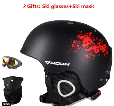 Vyrų / moterų / vaikų slidinėjimo šalmas suaugusiems snieglenčių šalmas slidinėjimo įranga, akiniai, kaukė ir dangtelis, integruota saugos riedlentė