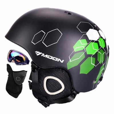 Man/Women/Kids Ski Helmet Adult Snowboard Helmet Skiing Equipment Goggles Mask And Cover Integrally-molded Safety Skateboard