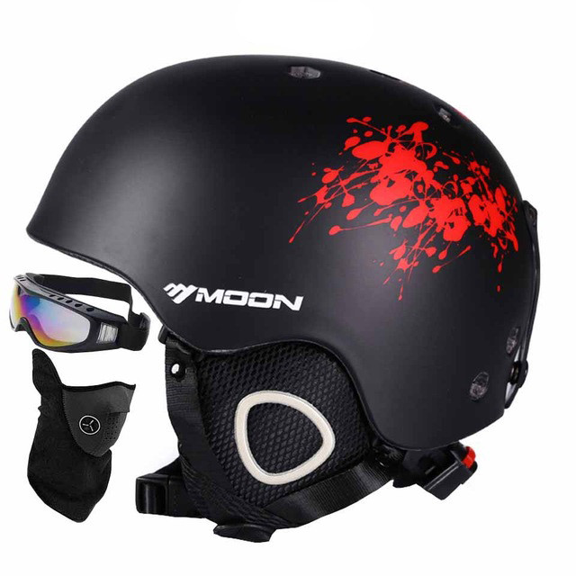 Vyrų / moterų / vaikų slidinėjimo šalmas suaugusiems snieglenčių šalmas slidinėjimo įranga, akiniai, kaukė ir dangtelis, integruota saugos riedlentė
