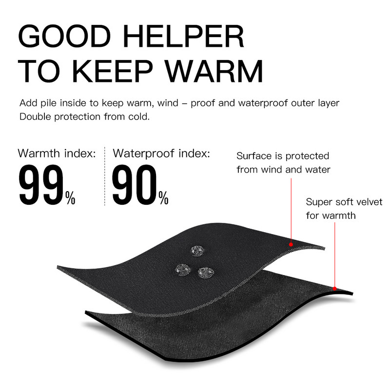 Outdoor Sport Winter Neperšlampamos žieminės dviračių pirštinės Vėjo nepraleidžiančios slidinėjimo pirštinės dviračiui dviračiui motoroleriui motociklui šiltos pirštinės