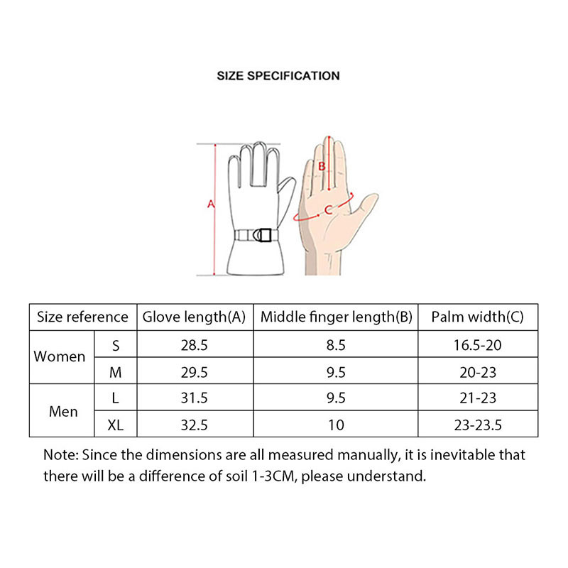 Žiemos vyriškos, moteriškos slidinėjimo pirštinės, atsparios vėjui, šiltos, vandeniui atsparios jutikliniu ekranu, vilnos, neslystančios snieglenčių sportui Sniegmobiliams dviračių slidinėjimo pirštinės
