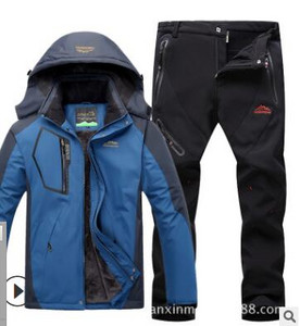 Slidinėjimo kostiumas vyrams Vėjui atsparus vandeniui atsparus šiltas slidinėjimo striukė ir kelnės Sniego apranga Žiemos slidinėjimo snieglenčių striukės Vyriškos slidinėjimo rinkiniai