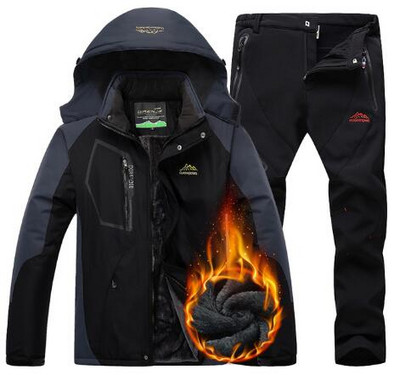 Slidinėjimo kostiumas vyrams Vėjui atsparus vandeniui atsparus šiltas slidinėjimo striukė ir kelnės Sniego apranga Žiemos slidinėjimo snieglenčių striukės Vyriškos slidinėjimo rinkiniai