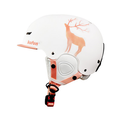 Slidinėjimo šalmas Snieglentės Vyrai Moterys Merginos Berniukai Vaikai Vaikai Žiemos Sportas Dviratis Laipiojimas Sniego katė Ryklys Elnias Rožinė