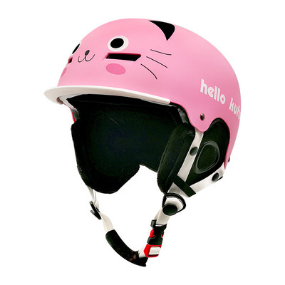 Slidinėjimo šalmas Snieglentės Vyrai Moterys Merginos Berniukai Vaikai Vaikai Žiemos Sportas Dviratis Laipiojimas Sniego katė Ryklys Elnias Rožinė