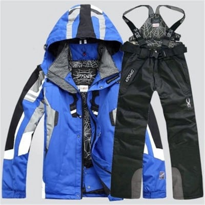 Costume de snowboarding pentru bărbați Jachetă de snowboard + pantaloni de schi, iarnă, în aer liber, jachetă și pantaloni de schi, impermeabilă, parka rezistentă la vânt