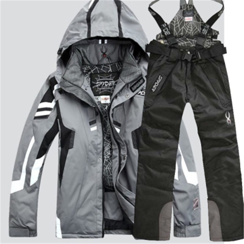 Costume de snowboarding pentru bărbați Jachetă de snowboard + pantaloni de schi, iarnă, în aer liber, jachetă și pantaloni de schi, impermeabilă, parka rezistentă la vânt