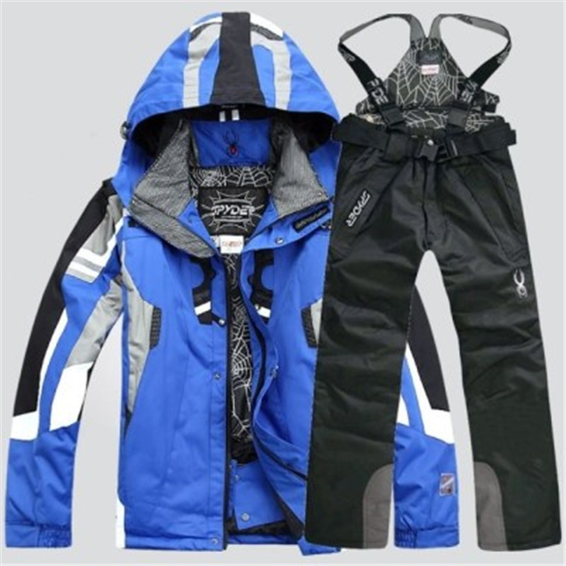 Costume de snowboarding pentru bărbați Jachetă de snowboard + pantaloni de schi, iarnă, în aer liber, jachetă și pantaloni de schi, impermeabilă, parka rezistentă la vânt
