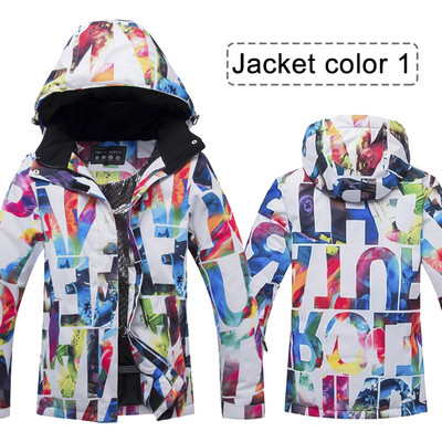 Žieminiai moterų snieglenčių rinkiniai Termiškai atsparus vandeniui, vėjui atsparus slidinėjimo kostiumas, moteriškas sniego drabužių komplektas Striukė ir kelnės lauko slidinėjimo apranga