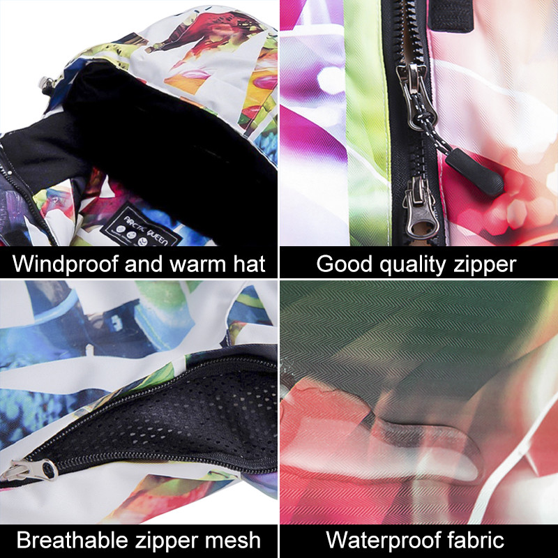 Žieminiai moterų snieglenčių rinkiniai Termiškai atsparus vandeniui, vėjui atsparus slidinėjimo kostiumas, moteriškas sniego drabužių komplektas Striukė ir kelnės lauko slidinėjimo apranga