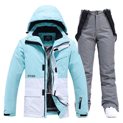 -30 spalvų derančių vyrų ir moterų sniego apranga 10k vandeniui atsparus slidinėjimo kostiumo rinkinys snieglenčių drabužiai, lauko kostiumai, žieminės striukės + kelnės