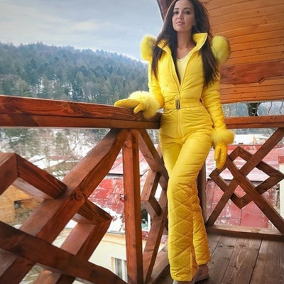 Nauji žieminiai moteriški kombinezonai su gobtuvu Parka medvilniniu paminkštinimu šiltų vartų slidinėjimo kostiumas su tiesiu užtrauktuku vientisas laisvalaikio sportinis kostiumas 2020 m.