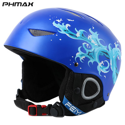 PHMAX vaikų slidinėjimo šalmas Žiemos snieglentės Laikykite šiltą Slidinėjimo šalmas ABS Shell EPS vidinio sluoksnio galvos apsauga Vaikų slidinėjimo šalmas