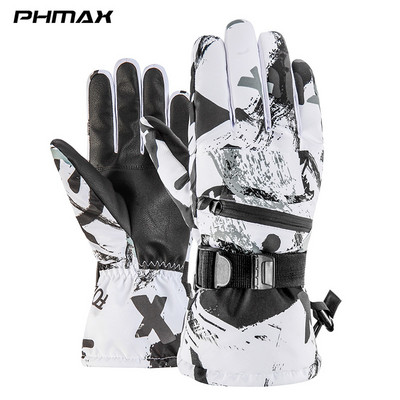 PHMAX Vyriškos Moteriškos Slidinėjimo Pirštinės Itin lengvos Vėjo nepraleidžiančios žiemos šilumą Pirštinės Snieglenčių pirštinės Motociklams Neperšlampamos Sniego pirštinės