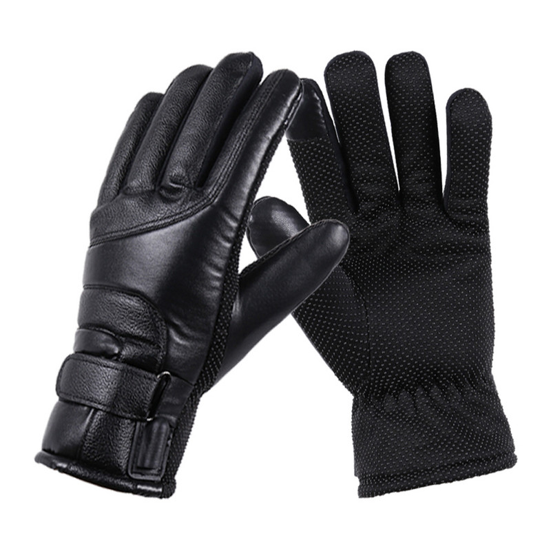 Šildomos žiemos pirštinės Unisex elektrinės šildomos pirštinės vandeniui atsparios vėjui jutiklinis ekranas su USB maitinamos šildomos pirštinės skirtos slidinėjimui dviračiu