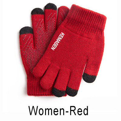 Vyrai, moterys, žieminės megztos pirštinės Aukštos kokybės jutiklinis ekranas, šildomos pirštinės, lauko sportinės dviračių sportinės bėgimo slidinėjimo pirštinės