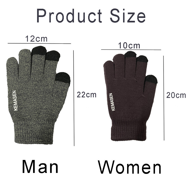 Vyrai, moterys, žieminės megztos pirštinės Aukštos kokybės jutiklinis ekranas, šildomos pirštinės, lauko sportinės dviračių sportinės bėgimo slidinėjimo pirštinės