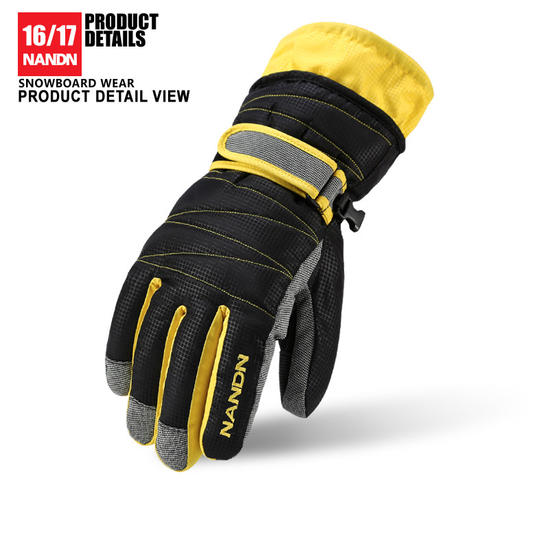 NANDN slidinėjimo pirštinės snieglenčių pirštinės Sniego motociklo važinėjimo žieminės pirštinės Vėjo nepraleidžiančios vandeniui Unisex sniego pirštinės