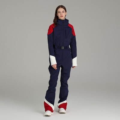 Naujas žieminis vientisas slidinėjimo kostiumas moterims, lauko sportinis snieglenčių kostiumas, kombinezonas, pastorintas šiltas slidinėjimo komplektas, atsparus vėjui ir vandeniui