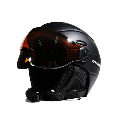 MOON slidinėjimo šalmo integruotas pilnai dengiantis apsauginis baltos spalvos akiniai 2 viename Visor slidinėjimo snieglenčių šalmo dangtelis