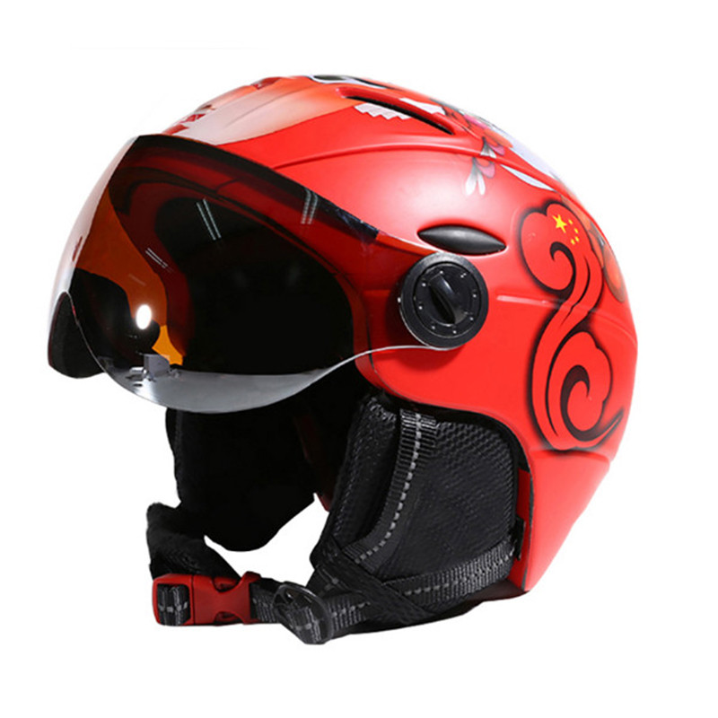 MOON slidinėjimo šalmo integruotas pilnai dengiantis apsauginis baltos spalvos akiniai 2 viename Visor slidinėjimo snieglenčių šalmo dangtelis