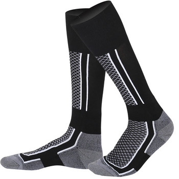 Спортни чорапи за ски на открито Зимно планинско катерене Сноуборд Дебела топла кърпа Долни спортни чорапи Възрастни деца Дълги високи чорапи