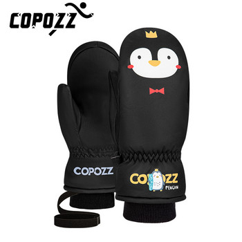 COPOZZ Детски ски ръкавици 3M Thinsulate Winter Keep Warm Finger Gloves Сладки карикатурни водоустойчиви свръхлеки ръкавици за сноуборд