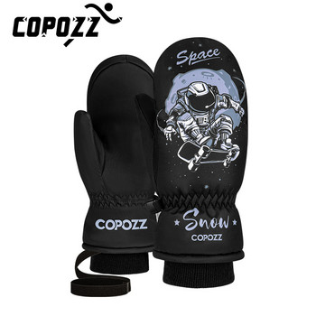 COPOZZ Детски ски ръкавици 3M Thinsulate Winter Keep Warm Finger Gloves Сладки карикатурни водоустойчиви свръхлеки ръкавици за сноуборд