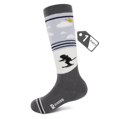 Merino vilnos vaikiškos slidinėjimo kojinės 1/2/3 poros žieminės šiltos kojinės, slidinėjimo snieglenčių kojinės mažiems berniukams ir mergaitėms