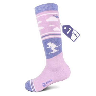 Merino vilnos vaikiškos slidinėjimo kojinės 1/2/3 poros žieminės šiltos kojinės, slidinėjimo snieglenčių kojinės mažiems berniukams ir mergaitėms