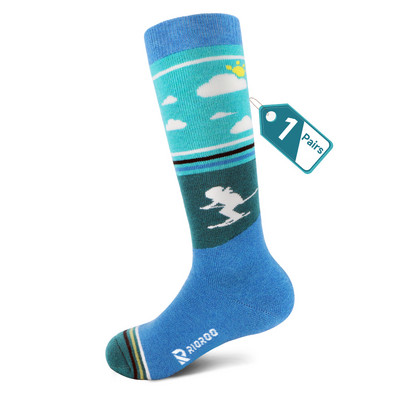 Merino vilnos vaikiškos slidinėjimo kojinės 1/2/3 poros žieminės šiltos kojinės, slidinėjimo snieglenčių kojinės mažiems berniukams ir mergaitėms