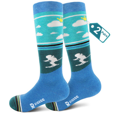 Merino vilnos vaikiškos slidinėjimo kojinės 1/2/3 poros žieminės šiltos kojinės, slidinėjimo snieglenčių kojinės mažiems berniukams ir mergaitėms