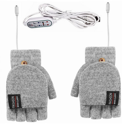 Mănuși cu încălzire electrică prin USB Mănuși cu două fețe pentru încălzire Mănuși Reîncărcabile Impermeabil Temperatură reglabilă Ciclism Schi