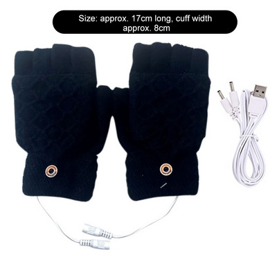 Mănuși cu încălzire electrică prin USB Mănuși cu două fețe pentru încălzire Mănuși Reîncărcabile Impermeabil Temperatură reglabilă Ciclism Schi