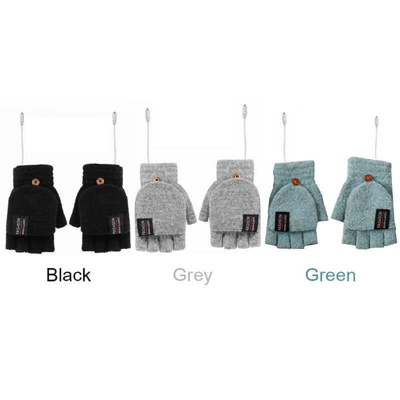 Mănuși cu încălzire electrică prin USB Mănuși cu două fețe pentru încălzire Mănuși Reîncărcabile Impermeabil Temperatură reglabilă Ciclism Schi