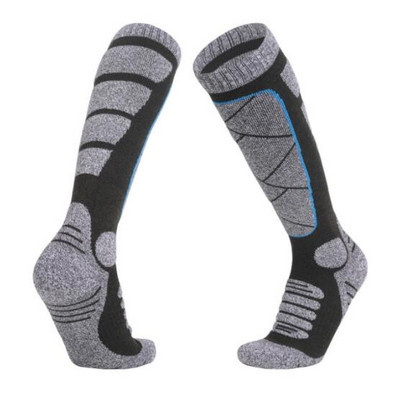 Téli Női Férfi Pamut Thermál Sízokni Szabadtéri Foci Kerékpározás Sportzokni Törülköző Alsó Hosszú Tubus Harisnya Termoszokni