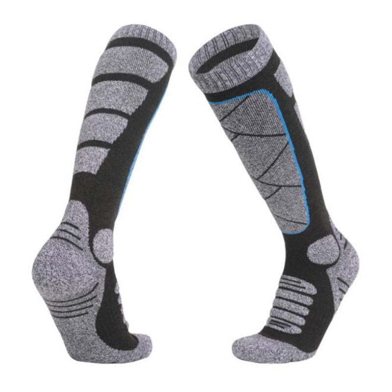 Téli Női Férfi Pamut Thermál Sízokni Szabadtéri Foci Kerékpározás Sportzokni Törülköző Alsó Hosszú Tubus Harisnya Termoszokni