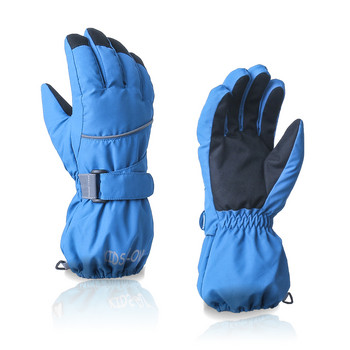 Висококачествени водоустойчиви детски детски ски ръкавици черни бебешки зимни топли цял пръст сини момчета момичета сняг сноуборд ръкавици
