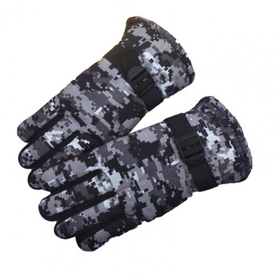 2021 Mănuși pentru copii de iarnă din lână Mănuși de camuflaj calde la modă pentru copii băieți și fete mănuși groase de schi în aer liber 7-11 ani