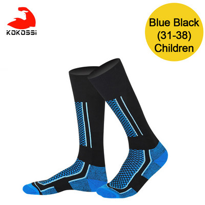 KoKossi lauko slidinėjimo kojinės ilgos aukšto vamzdžio žieminės storos šilto rankšluosčio apatinės alpinizmo snieglenčių sportinės kojinės suaugusiems vaikams