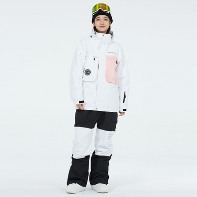 2022. Novo žensko i muško skijaško odijelo Zimsko snježno odijelo Vodootporno za snowboarding Otporan na vjetar Održava toplinu Muška skijaška jakna i komplet hlača
