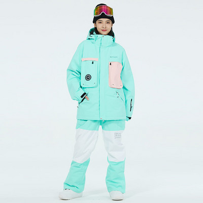 2022. Novo žensko i muško skijaško odijelo Zimsko snježno odijelo Vodootporno za snowboarding Otporan na vjetar Održava toplinu Muška skijaška jakna i komplet hlača