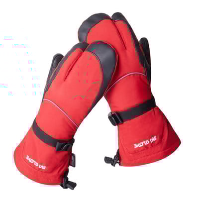 Jutiklinis ekranas, 3 pirštai, sniego slidinėjimo pirštinės DuPont Sorona izoliacinės slidinėjimo pirštinės vyrams, moterims, žiemai, šiltos, trijų pirštų snieglenčių pirštinės