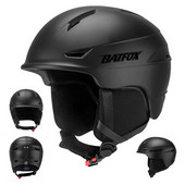 BATFOX Ски каска Вградена формована каска за сноуборд за мъже, жени Защитна каска за мотоциклет, колоездене, ски, защитна каска 58-62 см