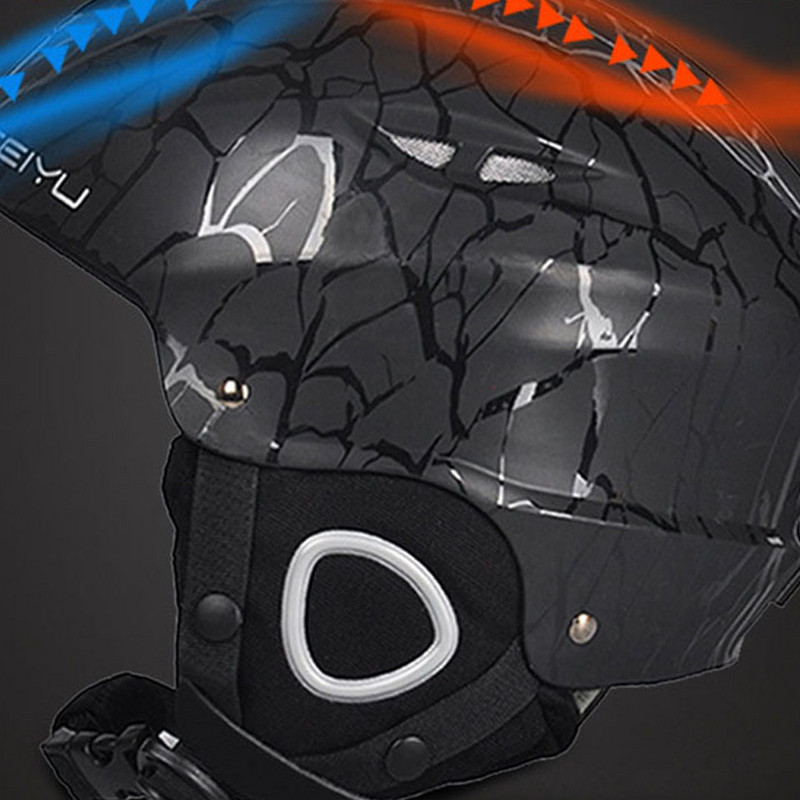 „Loogdeel“ žiemos suaugusiųjų slidinėjimo šalmas vyrams, integruotas snieglenčių šalmas, moteriškas, šildo saugaus čiuožimo slidinėjimo galvos apsaugą