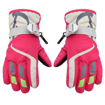 Vilna, atspari vėjui, vandeniui atspari, šilta slidinėjimo atrakcionai Vaikiški slidinėjimo pirštinės mergaitėms berniukams šiltos žieminės pirštinės lauke storos snieglenčių pirštinės