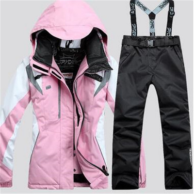 Spider Нов дамски ски костюм Ски яке + панталон в стил на драскулки Женски комплект за сноуборд Палто и панталон за сноуборд Дамски ски костюм