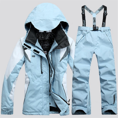 Spider Нов дамски ски костюм Ски яке + панталон в стил на драскулки Женски комплект за сноуборд Палто и панталон за сноуборд Дамски ски костюм