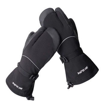 Нови 3 пръста водоустойчиви зимни мъжки дамски ски ръкавици със сензорен екран Топли ски ръкавици за сноуборд