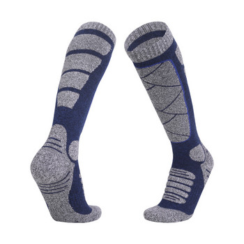 Επαγγελματικές κάλτσες σκι Χειμερινές ζεστές παχύρρευστες πετσέτες μαξιλαριού κάτω μέρος Αθλητισμός για πεζοπορία Αναρρίχηση μακριά κάλτσες Μέγεθος 35-45